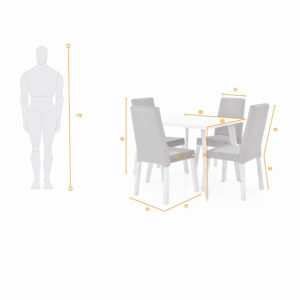 Set Comedor Tiza 4P Sillas Galicia Tela Chocolate 4 Set Comedor Tiza 4P Sillas Galicia Tela Chocolate